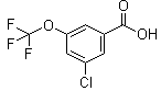 3-氯-5-(三氟甲氧基)苯甲酸分子结构 (CAS 433926-46-6)