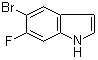 5-溴-6-氟-1H-吲哚分子结构 (CAS 434960-42-6)