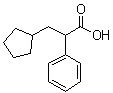 CAS # 4355-50-4, alpha-(Cyclopentylmethyl)benzeneacetic acid