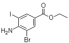 4-氨基-3-溴-5-碘苯甲酸乙酯分子结构 (CAS 437707-51-2)