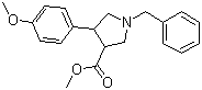 1-苄基-4-(4-甲氧基苯基)吡咯烷-3-羧酸甲酯分子结构 (CAS 438492-38-7)