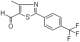structure of CAS# 438577-61-8, 4-Methyl-2-[4-(trifluoromethyl)phenyl]-1,3-thiazole-5-carbaldehyde