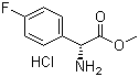 D-2-(4-氟苯基)甘氨酸甲酯盐酸盐分子结构 (CAS 439213-22-6)