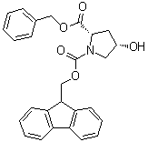 structure of CAS# 439290-35-4, (2S,4S)-4-羟基-1,2-吡咯烷二甲酸 1-芴甲基酯 2-苄基酯