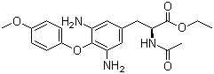 3,5-二氨基-4-(4-甲氧苯氧基)-N-乙酰-L-苯丙氨酸乙酯分子结构 (CAS 440667-78-7)
