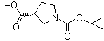 structure of CAS# 441717-40-4, (R)-1-Boc-3-羧基吡咯烷甲酯
