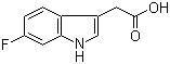 structure of CAS# 443-75-4, 6-氟吲哚-3-乙酸