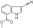 structure of CAS# 443144-24-9, Methyl 3-cyano-1H-indole-7-carboxylate