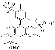 三(2,4-二甲基-5-磺基苯基)膦三钠盐分子结构 (CAS 443150-11-6)