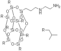 N1-[3-[3,5,7,9,11,13,15-七(2-甲基丙基)五环[9.5.1.1(3,9).1(5,15).1(7,13)]八硅氧烷-1-基]丙基]-1,2-乙二胺分子结构 (CAS 444315-16-6)