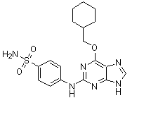 4-[[6-(环己基甲氧基)-1H-嘌呤-2-基]氨基]苯磺酰胺分子结构 (CAS 444722-95-6)