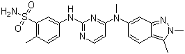 帕唑帕尼分子结构 (CAS 444731-52-6)