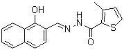3-甲基-2-噻吩羧酸 [(1-羟基-2-萘基)亚甲基]酰肼分子结构 (CAS 444930-42-1)