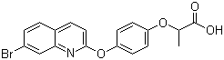 CAS 登录号：445041-75-8, (2R)-2-[4-[(7-溴喹啉-2-基)氧基]苯氧基]丙酸