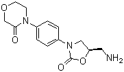 (S)-4-(4-(5-(氨基甲基)-2-氧代恶唑烷-3-基)苯基)吗啉-3-酮分子结构 (CAS 446292-10-0)