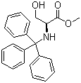 N-三苯甲基-L-丝氨酸甲酯分子结构 (CAS 4465-44-5)