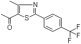 structure of CAS# 447406-53-3, 1-[4-甲基-2-(4-三氟甲基苯基)噻唑-5-基]乙酮