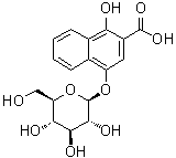 CAS # 448962-05-8, Rubinaphthin A, 4-(beta-D-Glucopyranosyloxy)-1-hydroxy-2-naphthalenecarboxylic acid