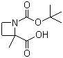 structure of CAS# 449758-77-4, 2-Methyl-1,2-azetidinedicarboxylic acid 1-(1,1-dimethylethyl) ester