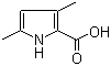 3,5-二甲基吡咯-2-羧酸分子结构 (CAS 4513-93-3)