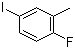 2-氟-5-碘甲苯分子结构 (CAS 452-68-6)