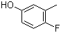 4-氟-3-甲基苯酚分子结构 (CAS 452-70-0)
