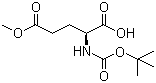 structure of CAS# 45214-91-3, N-叔丁氧羰基-L-谷氨酸 5-甲酯