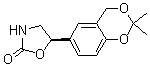 (5R)-5-(2,2-二甲基-4H-1,3-苯并二氧杂环己-6-基)-1,3-恶唑烷-2-酮分子结构 (CAS 452339-73-0)