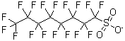 全氟辛烷磺酸盐分子结构 (CAS 45298-90-6)