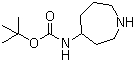 (氮杂环庚烷-4-基)氨基甲酸叔丁酯分子结构 (CAS 454451-28-6)