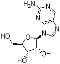 structure of CAS# 4546-54-7, 2-Aminopurine riboside
