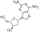 structure of CAS# 4546-70-7, 2,6-二氨基嘌呤-2'-脱氧核苷
