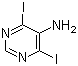 4,6-二碘-5-氨基嘧啶分子结构 (CAS 454685-58-6)