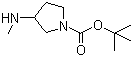 1-Boc-3-甲氨基吡咯烷分子结构 (CAS 454712-26-6)