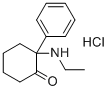 去氯-N-乙基-氯胺酮盐酸盐分子结构 (CAS 4551-92-2)