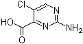 CAS # 45867-11-6, 2-Amino-5-chloro-4-pyrimidinecarboxylic acid, 2-Amino-4-carboxy-5-chloropyrimidine, NSC 122006