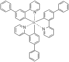 三[3-(2-吡啶基)[1,1'-联苯]-4-基]铱分子结构 (CAS 459133-59-6)