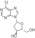 structure of CAS# 4594-45-0, 6-氯嘌呤 2'-脱氧核苷