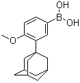 3-(1-金刚烷基)-4-甲氧基苯硼酸分子结构 (CAS 459423-32-6)