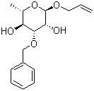structure of CAS# 460745-20-4, Allyl 3-O-benzyl-alpha-L-rhamnopyranoside