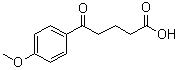 CAS # 4609-10-3, 4-(4-Methoxybenzoyl)butyric acid, 4-p-Anisoylbutyric acid, 5-(4-Methoxyphenyl)-5-oxopentanoic acid, NSC 105618