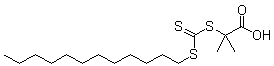structure of CAS# 461642-78-4, 2-[Dodecylthio(thiocarbonyl)thio]-2-methylpropionic acid
