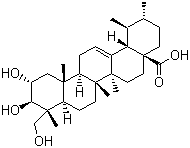 structure of CAS# 464-92-6, Asiatic acid