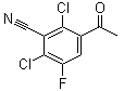 3-乙酰基-2,6-二氯-5-氟苯甲腈分子结构 (CAS 466639-57-6)