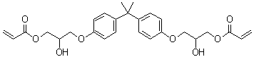 structure of CAS# 4687-94-9, 2,2-二[丙烯酰氧基(2'-羟基丙基氧基)苯基]丙烷