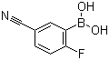 5-氰基-2-氟苯硼酸分子结构 (CAS 468718-30-1)