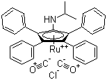 氯二羰基[1-(异丙基氨基)-2,3,4,5-四苯基环戊二烯]钌(II)分子结构 (CAS 470688-18-7)