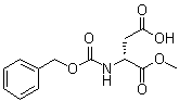 N-[苄氧羰基]-D-天冬氨酸甲酯分子结构 (CAS 47087-37-6)