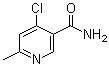structure of CAS# 473255-51-5, 4-氯-6-甲基-3-吡啶甲酰胺