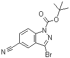 3-溴-5-氰基-1H-吲唑-1-羧酸叔丁酯分子结构 (CAS 473416-06-7)